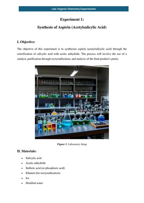 Synthesis Acetylsalicylic Acid