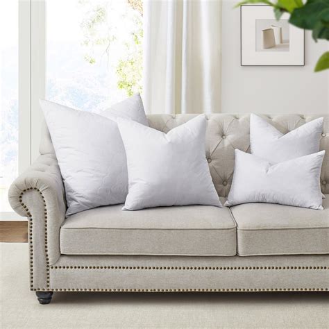 Peace Nest Home Decorative Pillow Down Feather Pillow Insert 12 X 20 ...