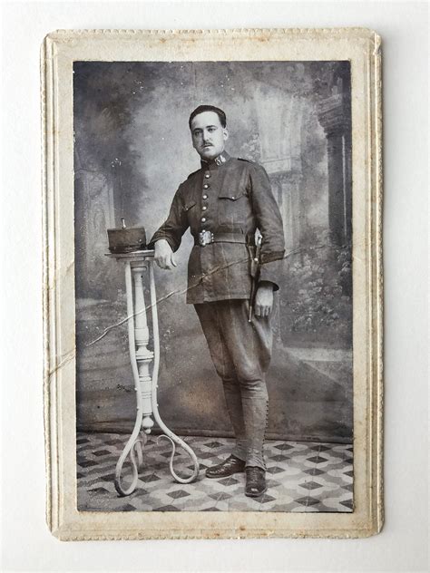 Antique Photo of a Spanish Soldier with a Personal Message on Back ...