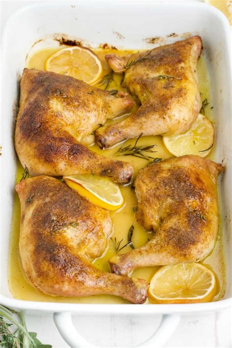 Baked Chicken Leg Quarters - Yellow Bliss Road