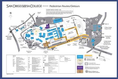 San Diego Mesa College Map | Color 2018