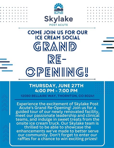 Skylake Post Acutes Grand Re-Opening Celebration, Thornton Denver, 27 ...