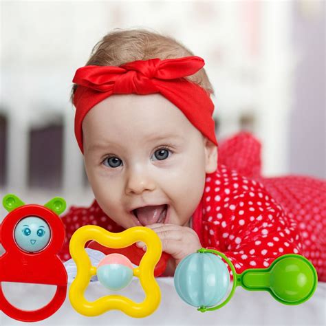 MM TOYS Newborn Baby Rattle Toy Set, Pack of 3, Non-Toxic, BPA Free, S ...