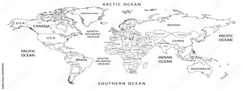 Detailed Labeled World Map 的图像结果