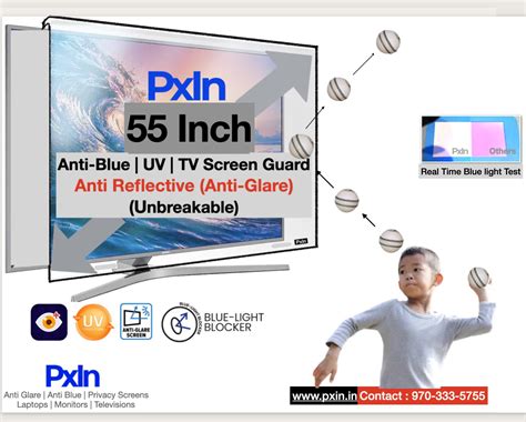 55 Inch Anti-Glare | Anti-Blue Light TV Screen Guard | Pxin