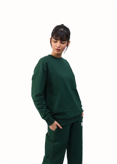 Buy Organic Cotton Sweatshirt Unisex - Moss | Comfort & Style ...