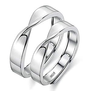 Designin Platinum 925 Silver Plated Adjustable Infinity Fancy Couple ...