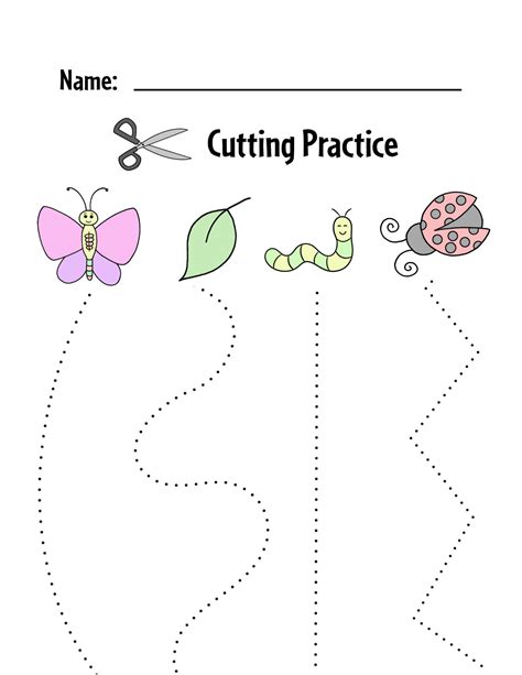 Free Printable Cutting Worksheets for Preschoolers ⋆ The Hollydog Blog