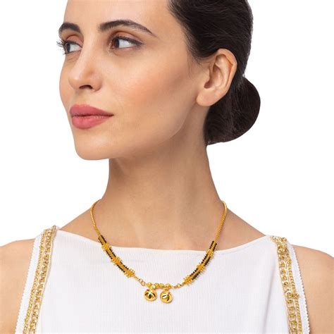 Buy Digital Dress Room Short Mangalsutra One Gram Gold Plated Gold ...