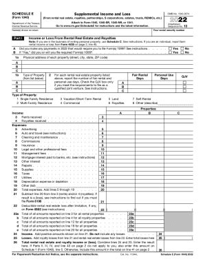 IRS Schedule E (1040 form) | pdfFiller
