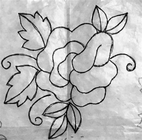 Shaded rose embroidery