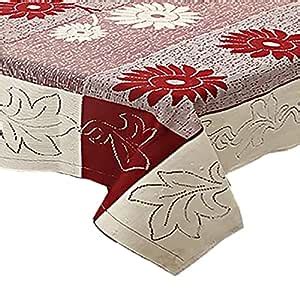 Kuber Industries Flower Printed Home Decorative Luxurious 4 Seater ...