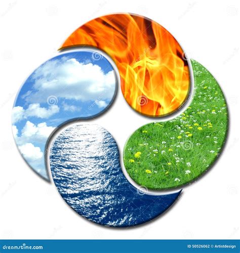 Yin Yang 4 Elements Floral Stock Photography | CartoonDealer.com #50526062