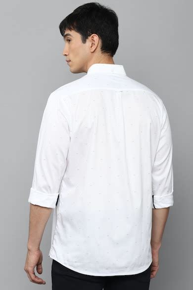Buy Men White Slim Fit Print Full Sleeves Casual Shirt Online - 741033 ...
