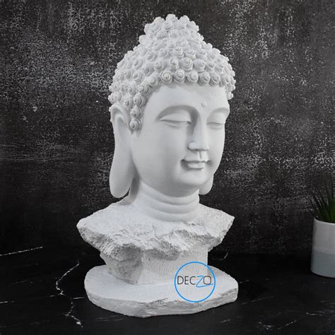 The Amoghasiddhi Buddha Head Statue - Large (White) – Deczo