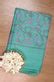 Green Embroidered Kashmiri Sozni Work Pure Silk Saree