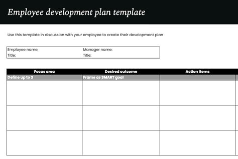 Image result for Employee Development Plan Template