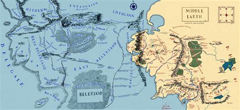 Middle Earth Fantasy Map – The Lord of the Rings HD Wallpaper