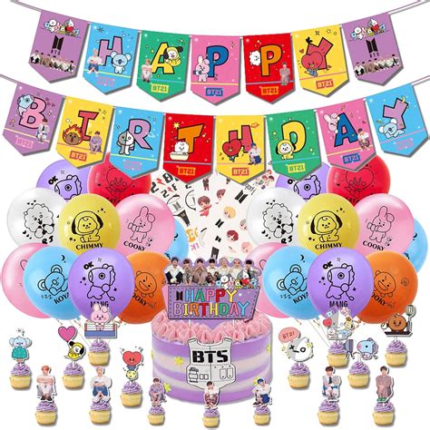 TUYUST Complete BTS Birthday Party Supplies Set: Banner, India | Ubuy