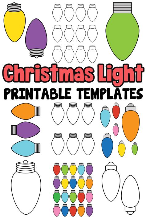 Free Printable Christmas Light Templates - Easy Peasy and Fun