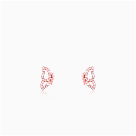 Rose Gold Dazzling Butterfly Earrings – GIVA