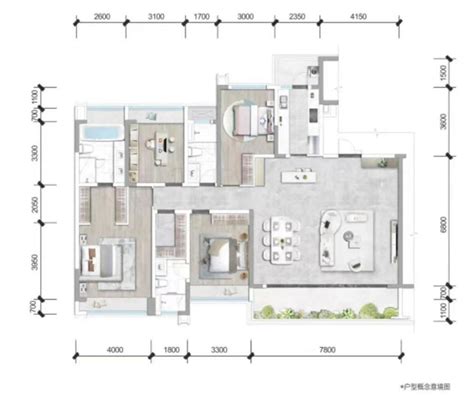 76.0平米公装简约风格-谷居家居装修设计效果图