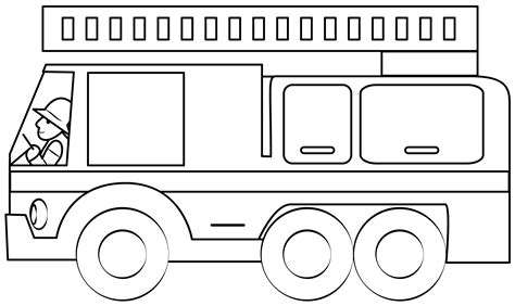 Fire Truck Template Printable - Printable Free Templates