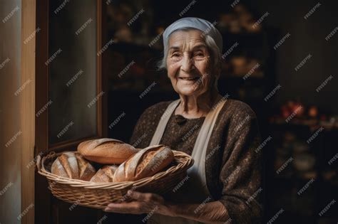 Premium Photo | Smiling spanish female senior baker standing in home ...