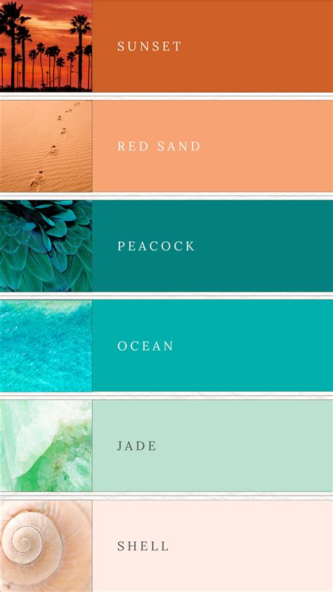 Teal and Orange Color Palette for Summer Beaches | Beach color palettes ...