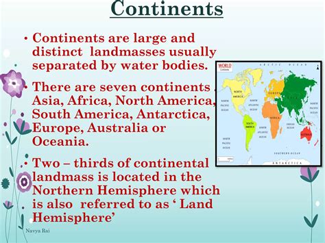 Grade - 6 Geography Ch.6. continents and oceans | PDF