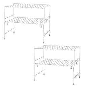 Buy Kuber Industries Pack of 2 Stainless Steel 2 Pcs Kitchen Storage ...
