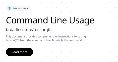 Command Line Usage 的图像结果