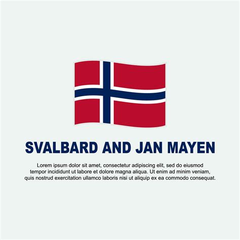 Svalbard And Jan Mayen Flag Background Design Template. Svalbard And ...