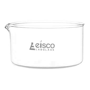 Crystallizing Dish, 4.5" - Flat Bottom with Spout - Borosilicate Glass ...