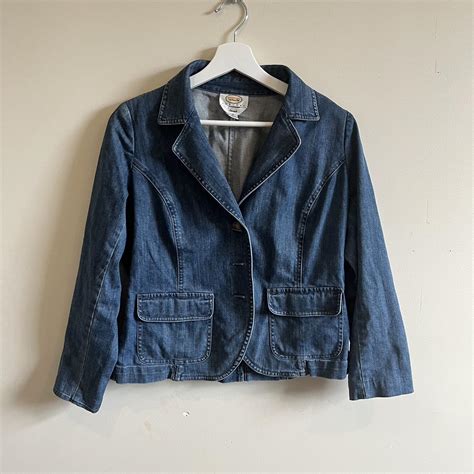Vintage Talbots Denim Jacket💙 Size 10 Petite Medium... - Depop