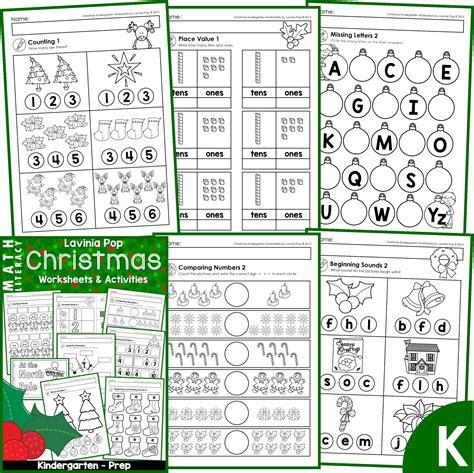 Christmas Kindergarten Worksheets and Activities No Prep - Worksheets ...