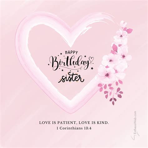 Christian Happy Birthday Sister Images with Bible Verses » EntheosWeb
