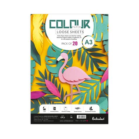 SCHOLAR, Colour paper | 20 Sheets | 80 gsm. – OXFORD stationers