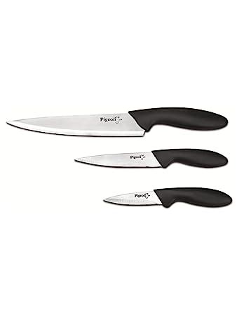 Buy Pigeon by Stovekraft Stainless Steel Kitchen Knives Set, 3-Pieces ...