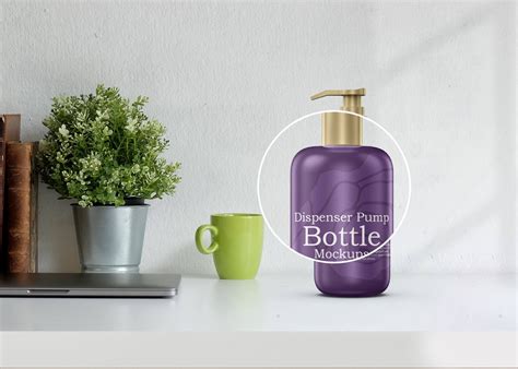Free Dispenser Pump Bottle Mockup PSD Template - Mockup Den
