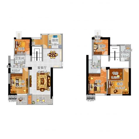 阳光城-180.0平米复式现代风格-谷居家居装修设计效果图