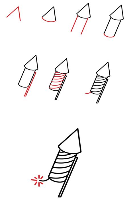 15+ Easy and Beautiful Firework Drawing Ideas - Drawing Photos