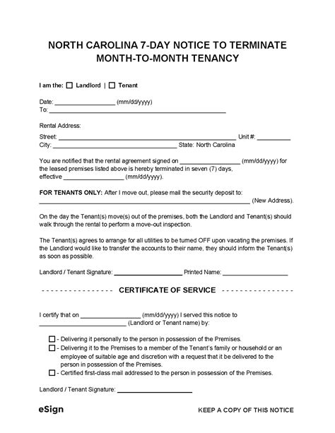 Free North Carolina Eviction Notice Templates (3) | PDF | Word