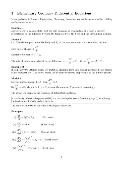 SOLUTION: Elementary differential equations - Studypool