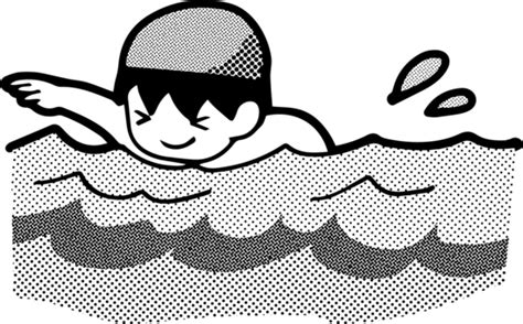 Swimming Black and White 的图像结果