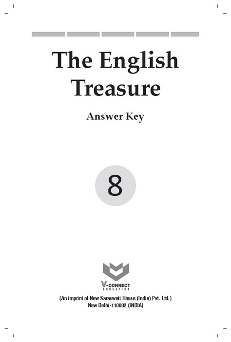 Answer Key for The English Treasure 8 (978-93-5199-759-7) - Studocu