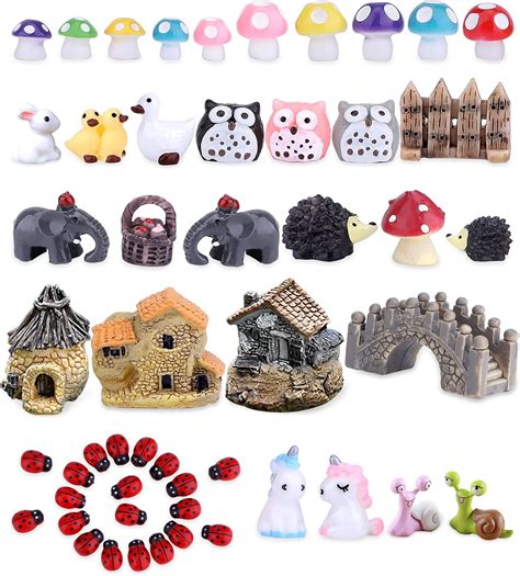 Buy TCJJ 51 Pieces Miniature Fairy Garden Accessories, Fairy Garden Kit ...