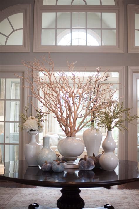 Centerpiece for round dining room table. Manzanita branch centerpiece ...