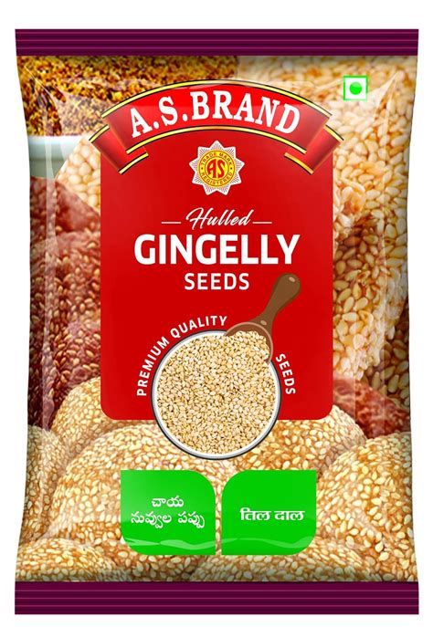 A.S. BRAND Hulled Gingelly Seeds 1 Kg (500 Gms X 2 Pieces)|Rich Taste ...