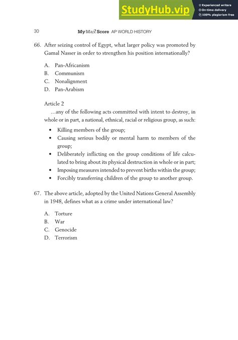 AP World History Practice Exam Section I Multiple-Choice Questions ...